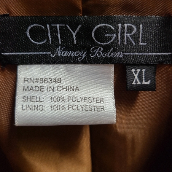 CITY Girl by Nancy Bolen Vintage 80's Western Style Faux Leather Jacket - SizeXL - Picture 8 of 13